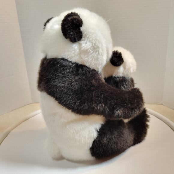 WWF Panda Mom Baby Plush 11" Protecting Pandas Dutch Design Bon Ton Toys - Picture 2 of 16